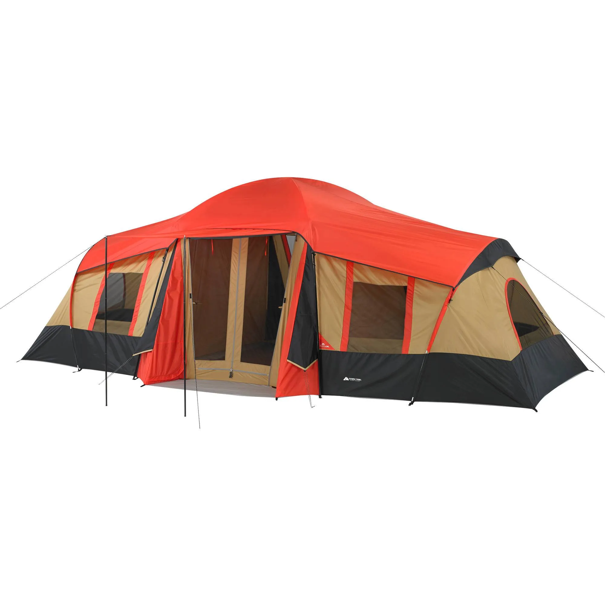 10-Person 3-Room Vacation Tent with Shade Awning