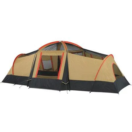 10-Person 3-Room Vacation Tent with Shade Awning