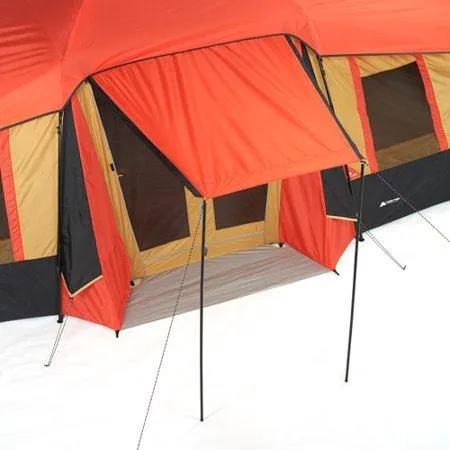10-Person 3-Room Vacation Tent with Shade Awning