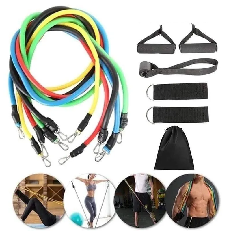 11 Pieces Resistance Bands, Home Gym Equipment, Workout Set