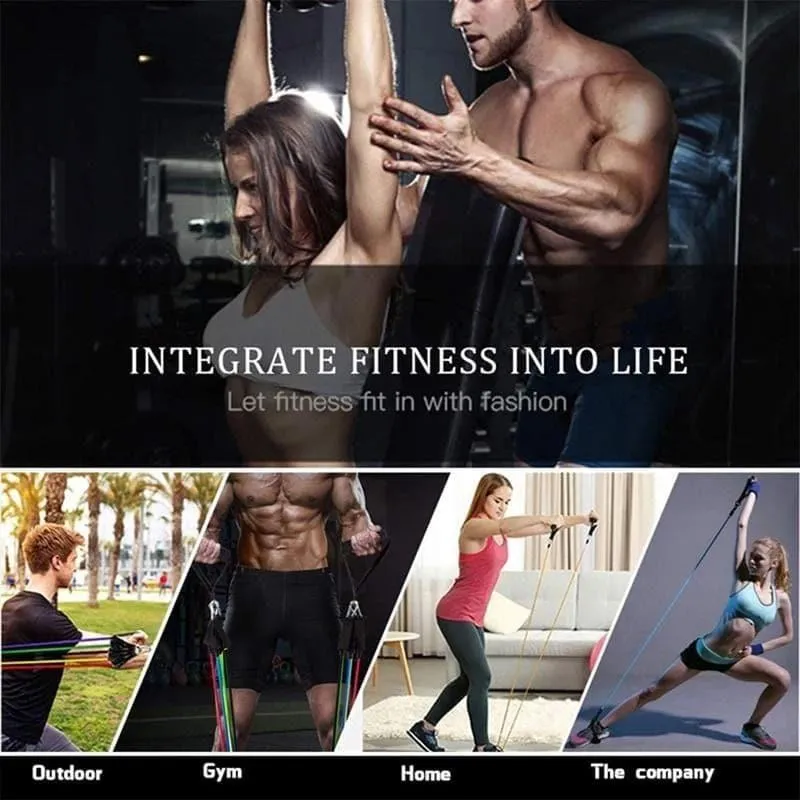 11 Pieces Resistance Bands, Home Gym Equipment, Workout Set