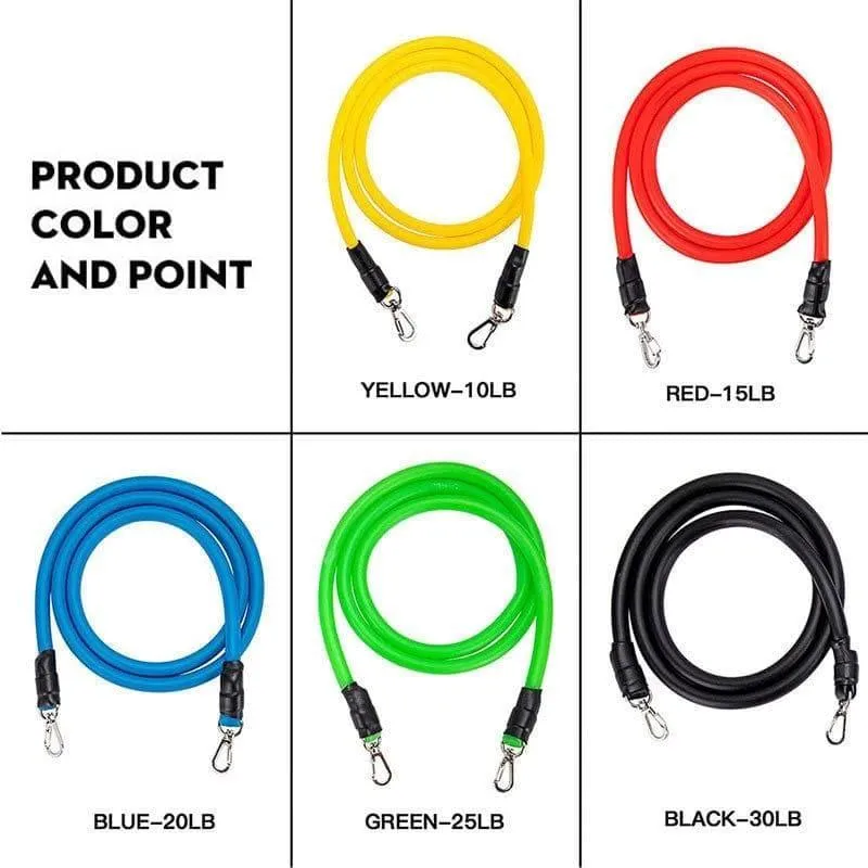 11 Pieces Resistance Bands, Home Gym Equipment, Workout Set