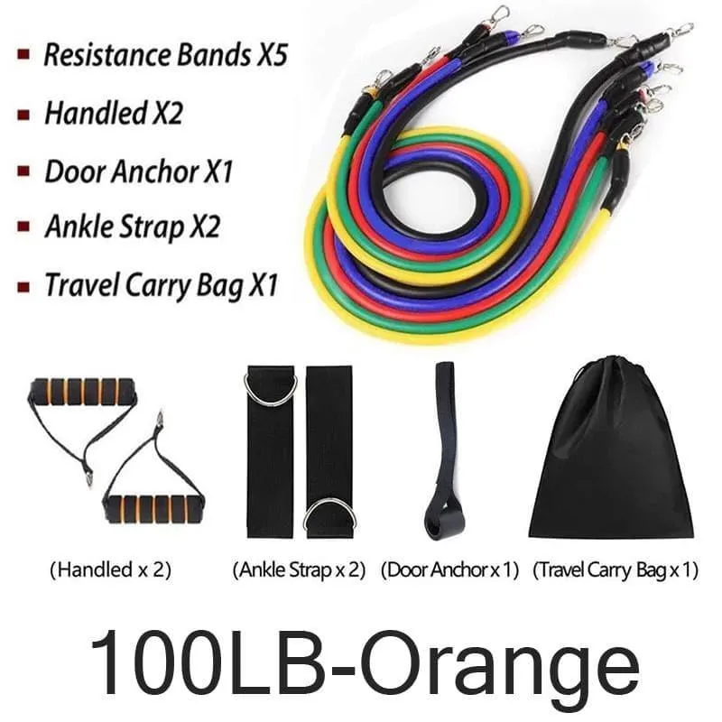 11 Pieces Resistance Bands, Home Gym Equipment, Workout Set