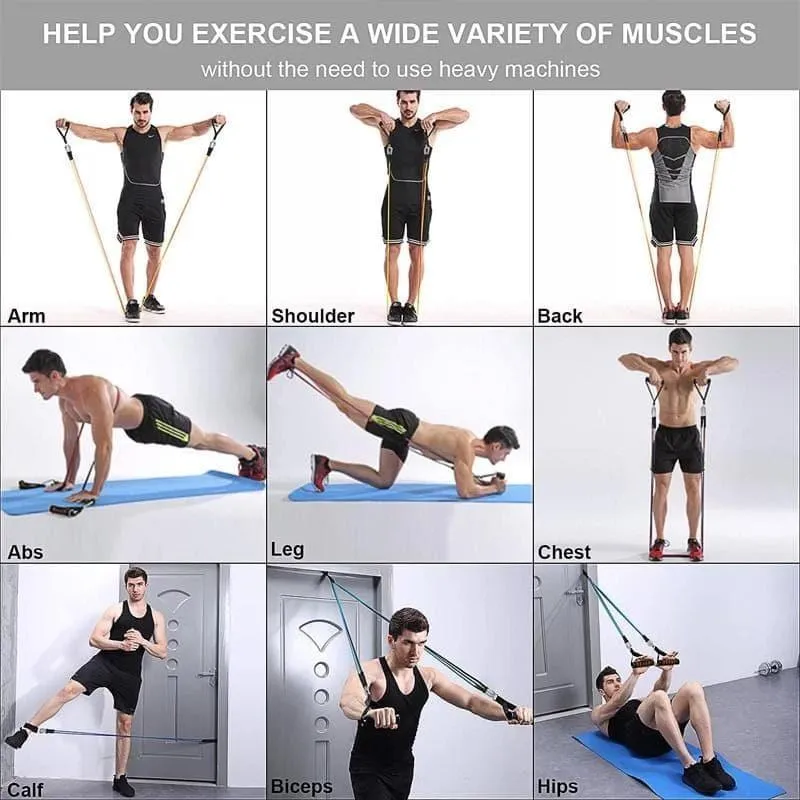 11 Pieces Resistance Bands, Home Gym Equipment, Workout Set