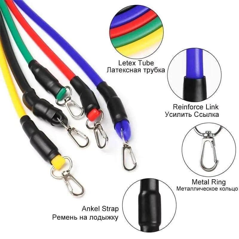 11 Pieces Resistance Bands, Home Gym Equipment, Workout Set