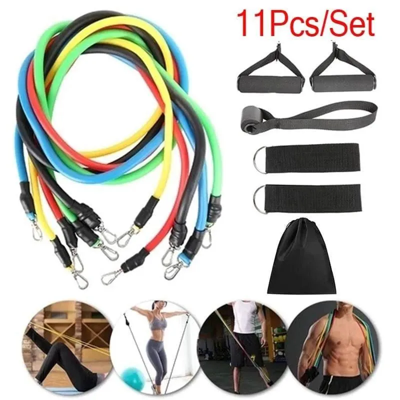 11 Pieces Resistance Bands, Home Gym Equipment, Workout Set