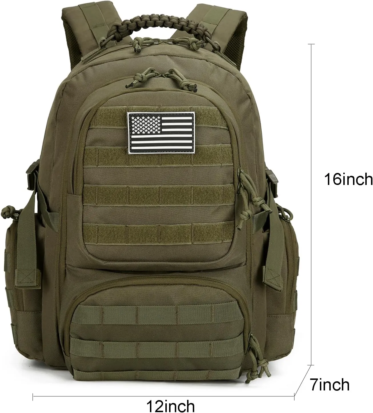 30L Military Tactical Backpack for Men 3 day Assault Pack Molle Daypack Army Hiking Rucksack (Army Green)
