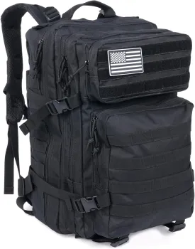 45L Military Tactical Backpacks, 3 Day Assault Pack, Large Army Bug Out Bag With Molle System for Men and Women Camping, Hiking Trekking Rucksack