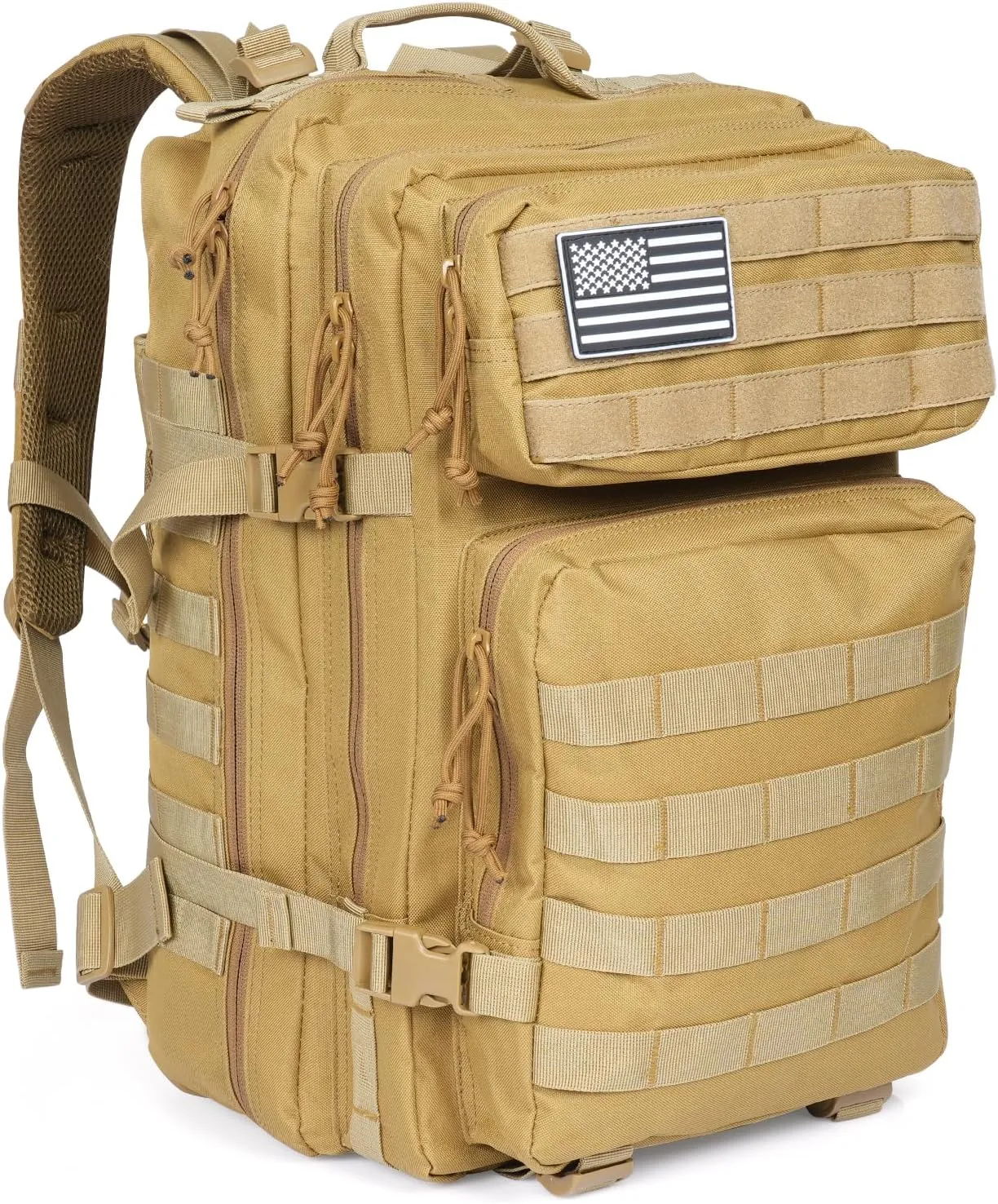 45L Military Tactical Backpacks, 3 Day Assault Pack, Large Army Bug Out Bag With Molle System for Men and Women Camping, Hiking Trekking Rucksack