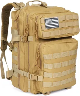 45L Military Tactical Backpacks, 3 Day Assault Pack, Large Army Bug Out Bag With Molle System for Men and Women Camping, Hiking Trekking Rucksack