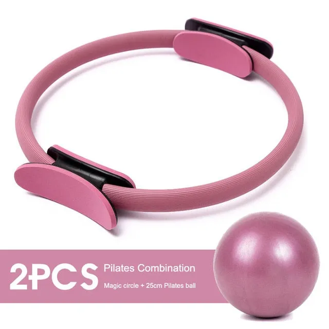 5PCS Yoga Ball Magic Ring Pilates Circle Exercise Equipment Workout Fitness Training Resistance Support Tool Stretch Band