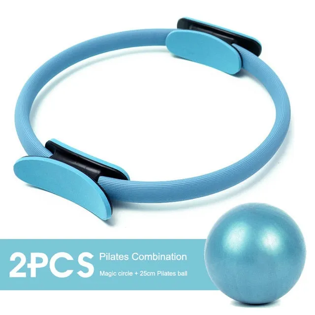5PCS Yoga Ball Magic Ring Pilates Circle Exercise Equipment Workout Fitness Training Resistance Support Tool Stretch Band