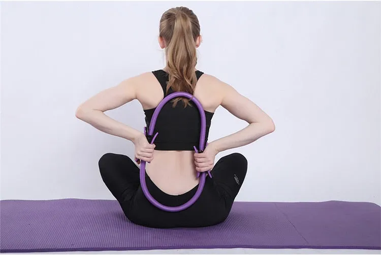 5PCS Yoga Ball Magic Ring Pilates Circle Exercise Equipment Workout Fitness Training Resistance Support Tool Stretch Band