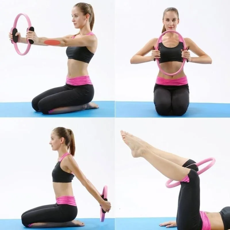 5PCS Yoga Ball Magic Ring Pilates Circle Exercise Equipment Workout Fitness Training Resistance Support Tool Stretch Band