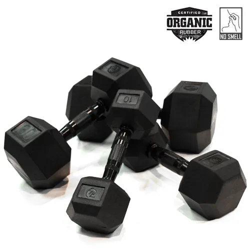 95lb Virgin Rubber Hex Dumbbell Low Odour SDVR-95