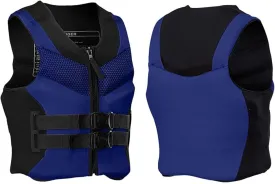 Adults Life Jackets, Swimming Vest with Nylon Adjustable Buckle and Zipper, Safety Life Vest for Wakeboard Raft Rescue Boat(Blue,XXXX-Large)
