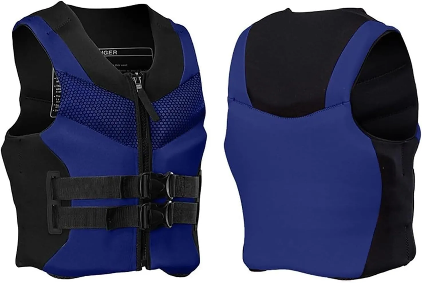 Adults Life Jackets, Swimming Vest with Nylon Adjustable Buckle and Zipper, Safety Life Vest for Wakeboard Raft Rescue Boat(Blue,XXXX-Large)