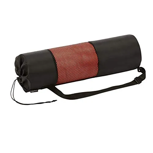 Amazon Basics 1.3 cm Thick Yoga Mat 6 Piece Set, Coral Red