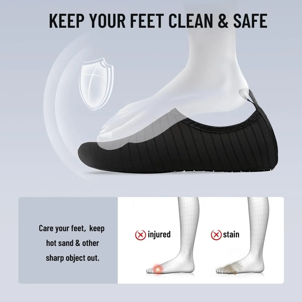Aqua Socks Beach Water Shoes Barefoot Yoga Socks Quick-Dry Surf Pool Swim Shoes for Women Men