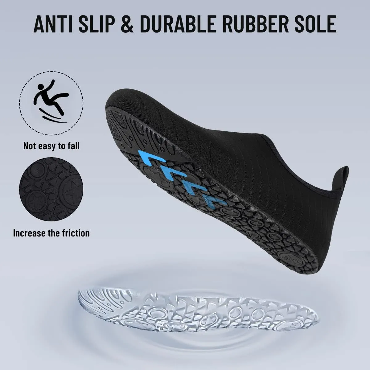 Aqua Socks Beach Water Shoes Barefoot Yoga Socks Quick-Dry Surf Pool Swim Shoes for Women Men