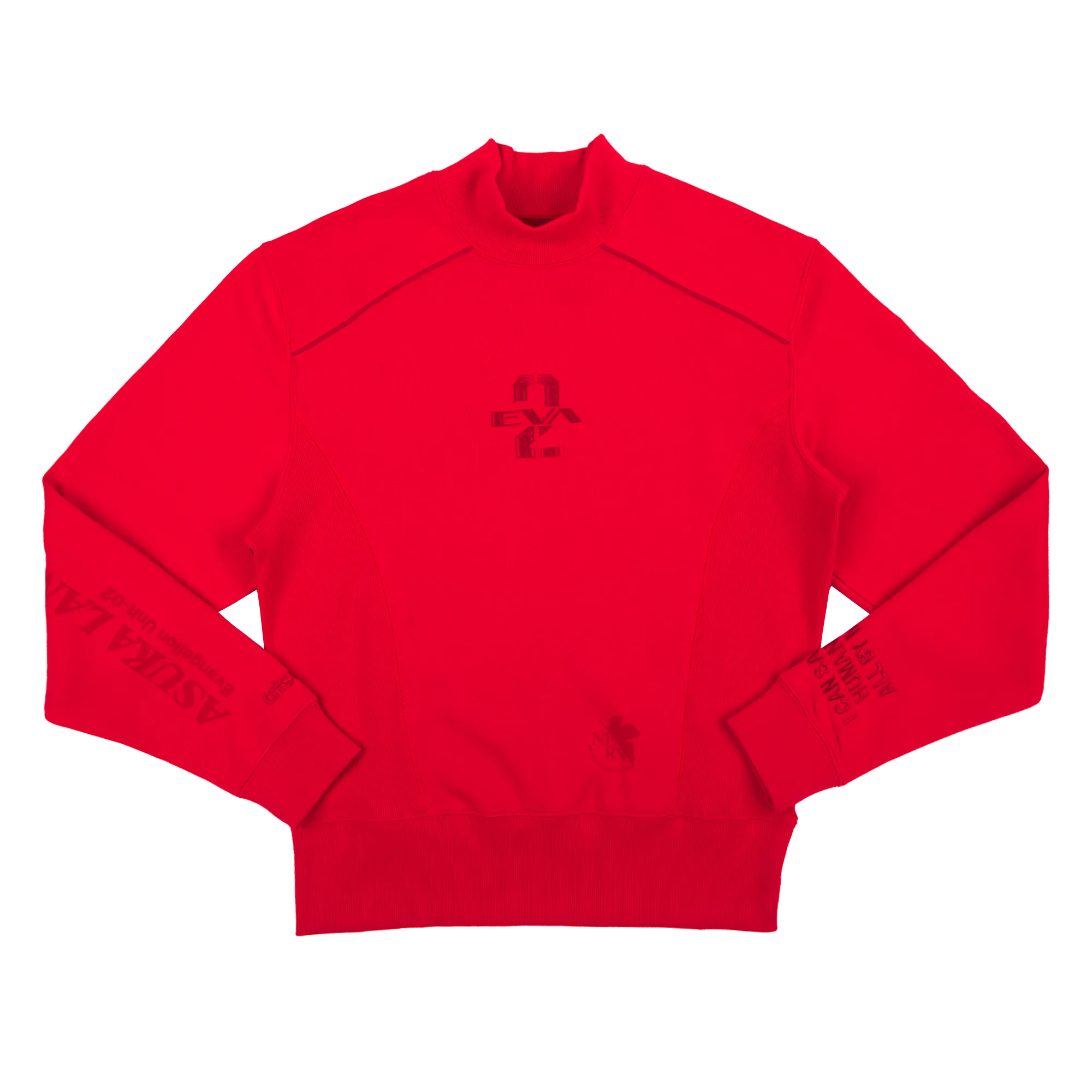 Asuka Langley Red Mock Neck Sweatshirt