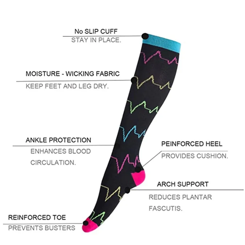 Bee Patterned Knee High (Compression Socks)