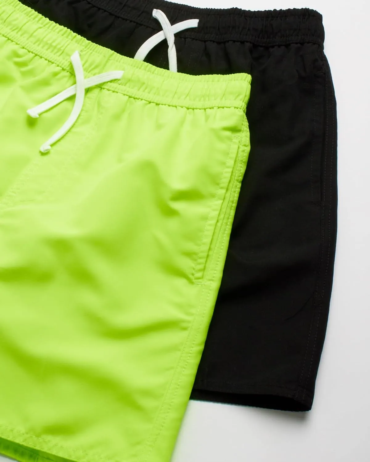 Boys Swim Trunks - 2 Pack Basic Quick Dry Boys Board Shorts Bathing Suit Kids Swimwear with Pockets (Sizes: 8-18)