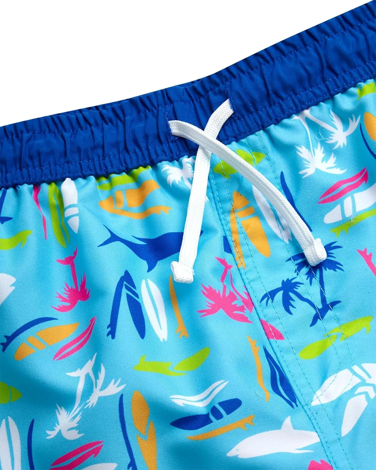 Boys Swim Trunks - 2 Pack Quick Dry Printed Boys Board Shorts Bathing Suit Kids Swimwear with Pockets (Size:8-18)