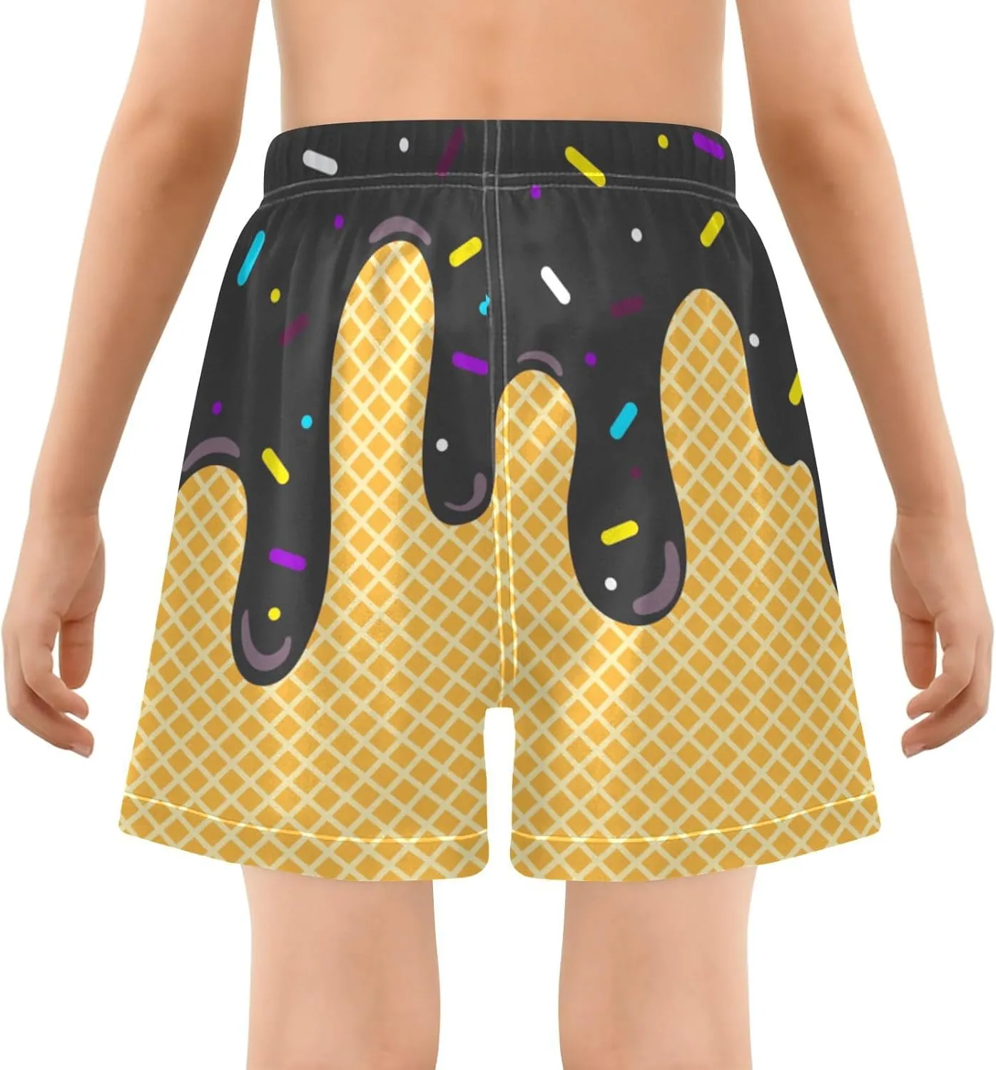 Boys Swim Trunks with Compression Liner Quick Dry Board Shorts with Boxer Brief Bathing Suit 4-14 Years
