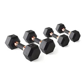 CAP 50 lbs Coated Dumbbell Set with Copper handles, 10LBx2, 15lbx2