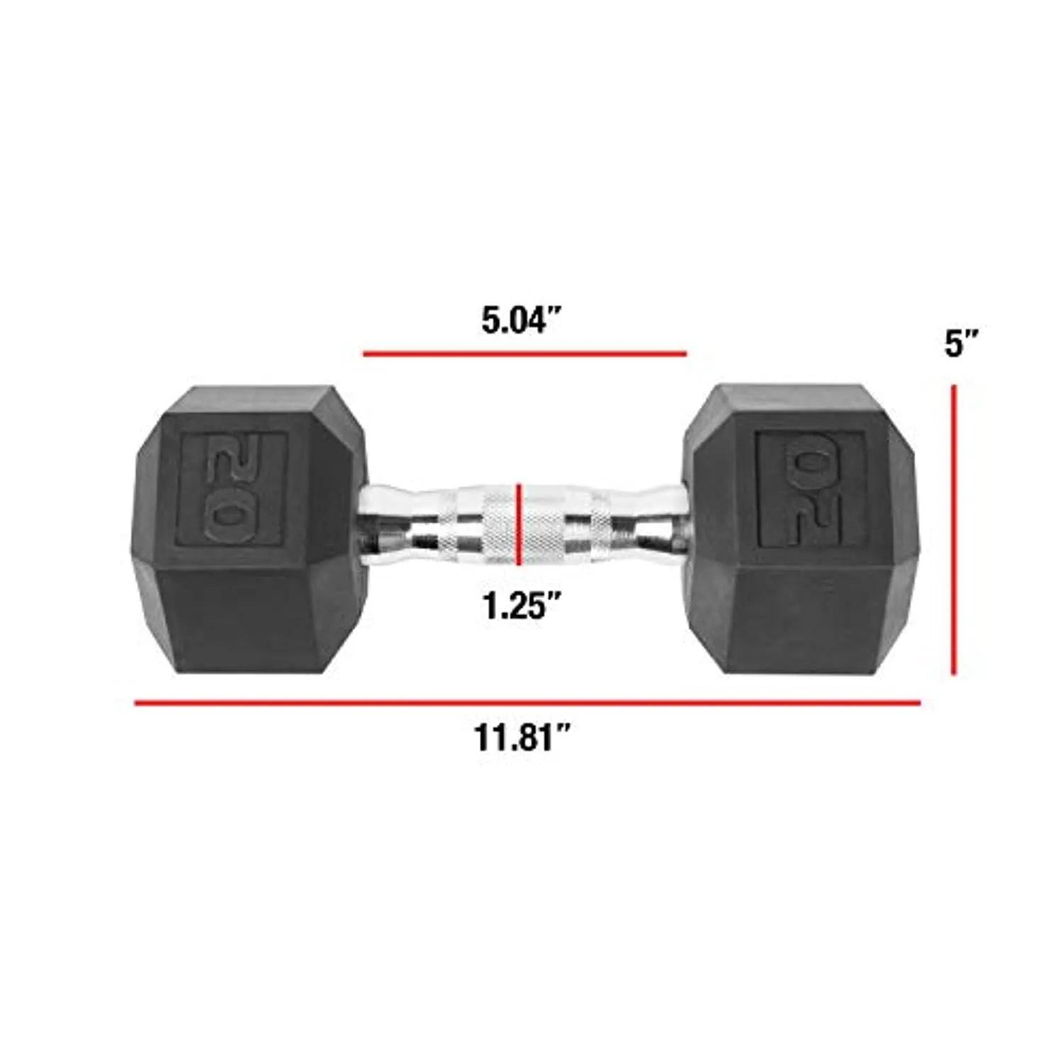 CAP Barbell Coated Hex Dumbbell Weights, Single