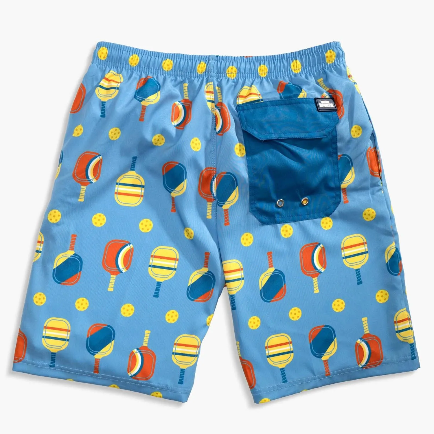 ChalkTalkSPORTS Pickleball Swim Trunks | Swim Board Shorts | Youth and Adult Sizes