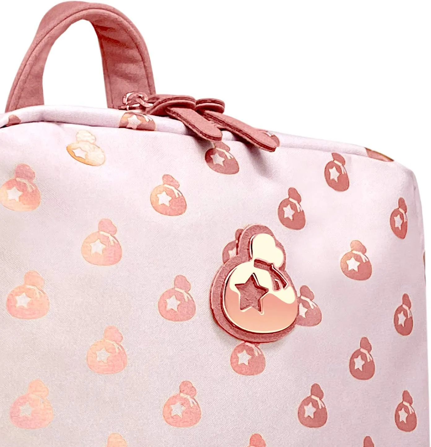 Controller Gear Animal Crossing - Small Backpack Mini Bookbag Travel Bag for Console & Accessories - Rose Gold