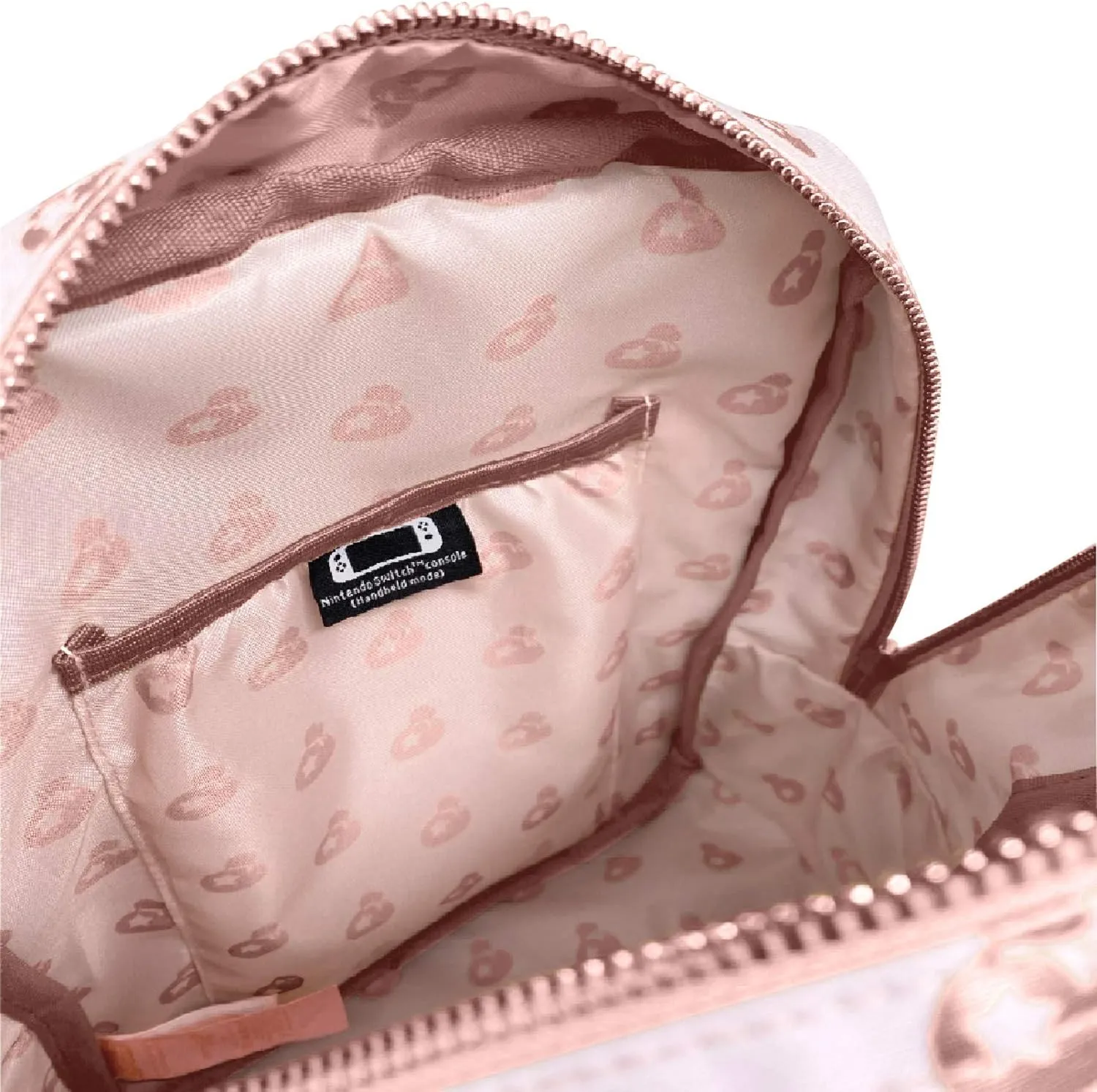 Controller Gear Animal Crossing - Small Backpack Mini Bookbag Travel Bag for Console & Accessories - Rose Gold