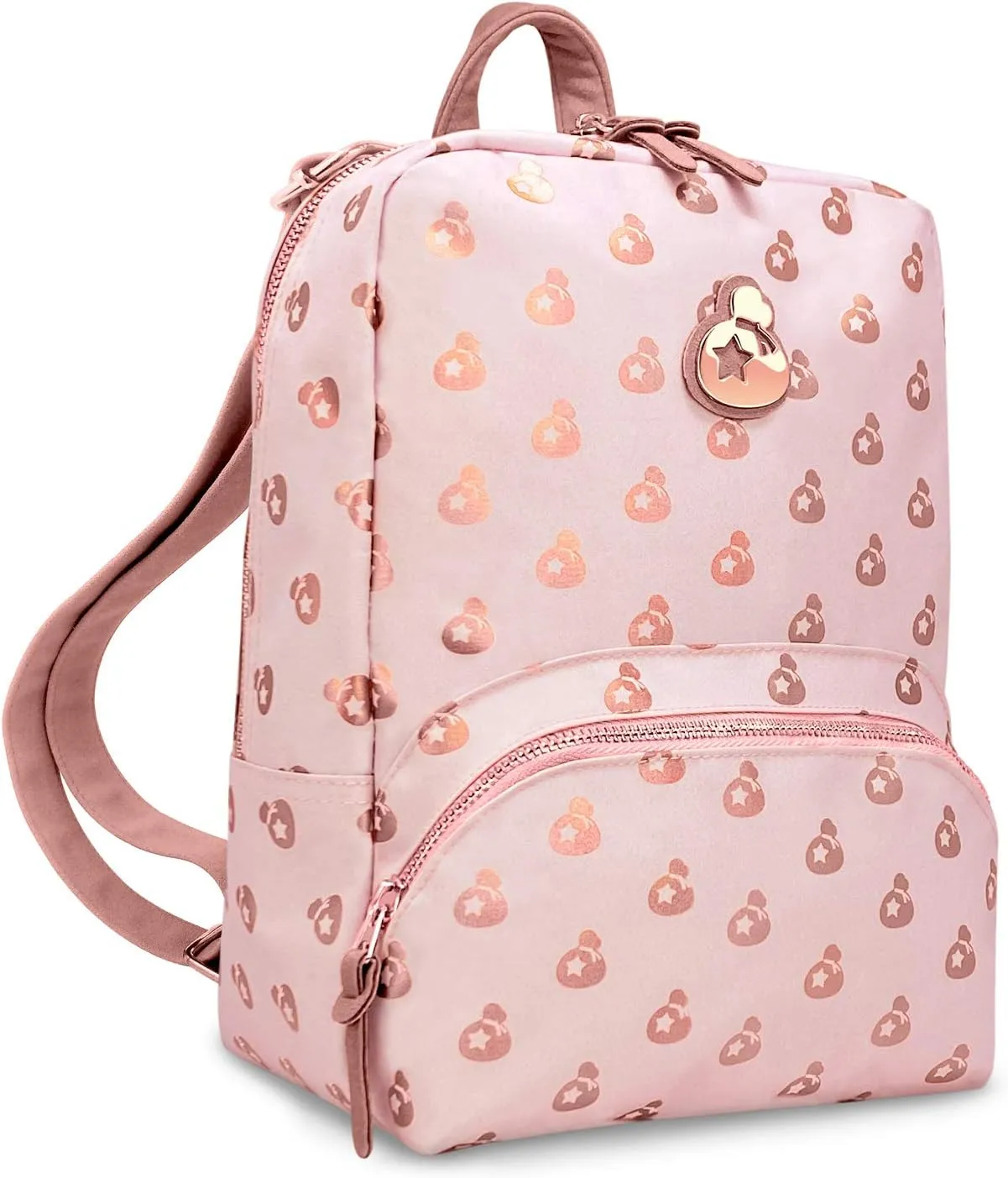 Controller Gear Animal Crossing - Small Backpack Mini Bookbag Travel Bag for Console & Accessories - Rose Gold