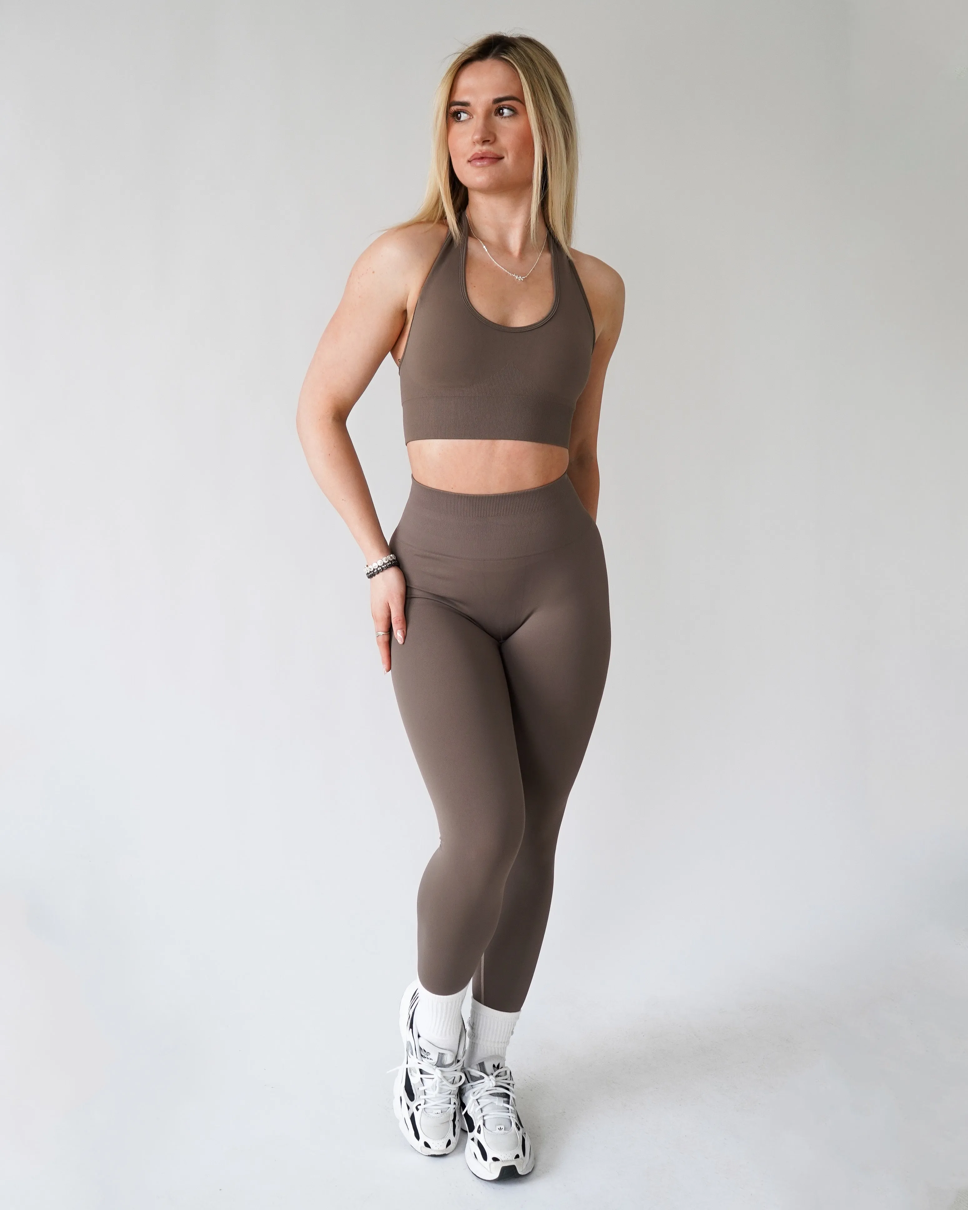 Enhance Halter Top -  Cappuccino