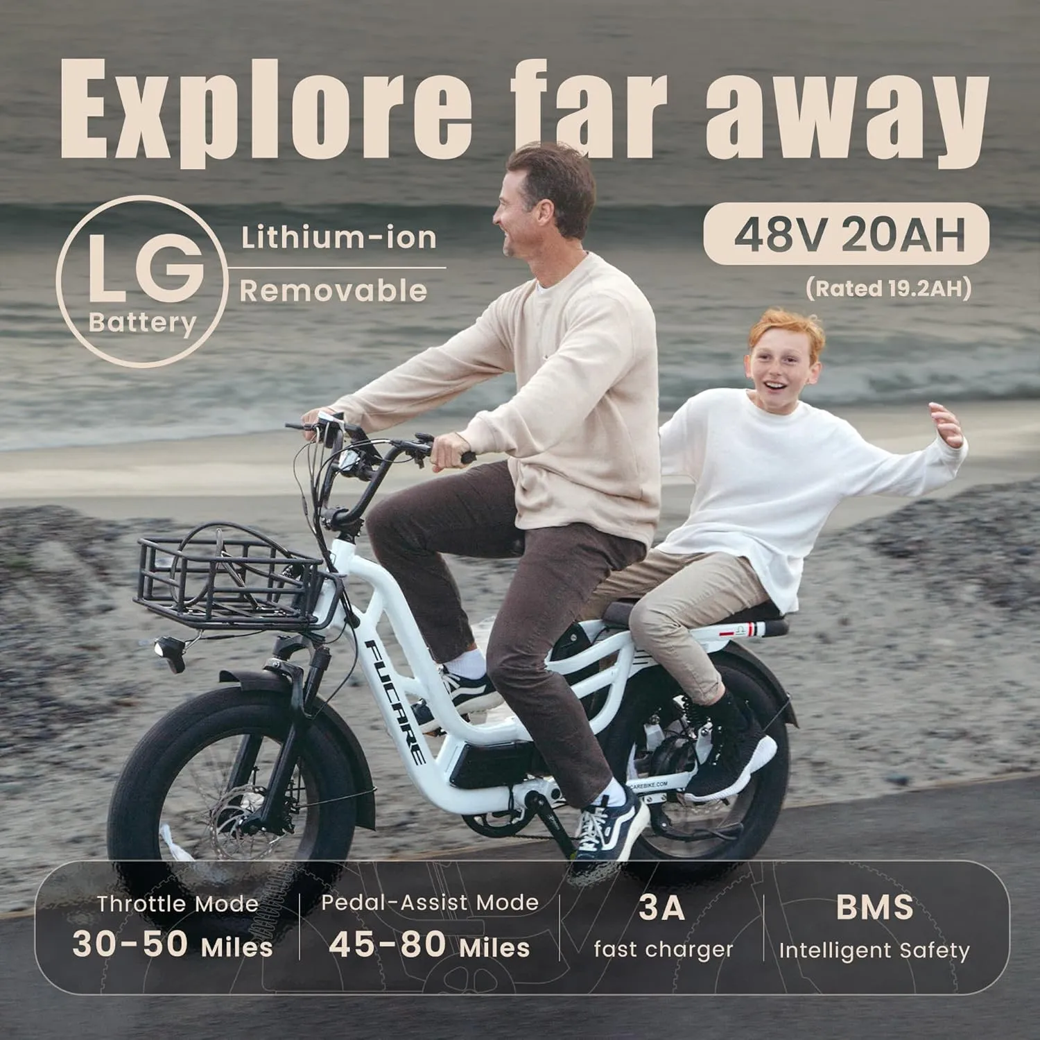 Fucare Libra 1200W Electric Bike for Adults 32MPH 48V 20Ah LG Battery EBike 80 Miles Range, Full Suspension 20"4.0" Fat Tire Adult Electric Bicycles, 400 lb Capacity, Hydraulic Brakes, UL Certified