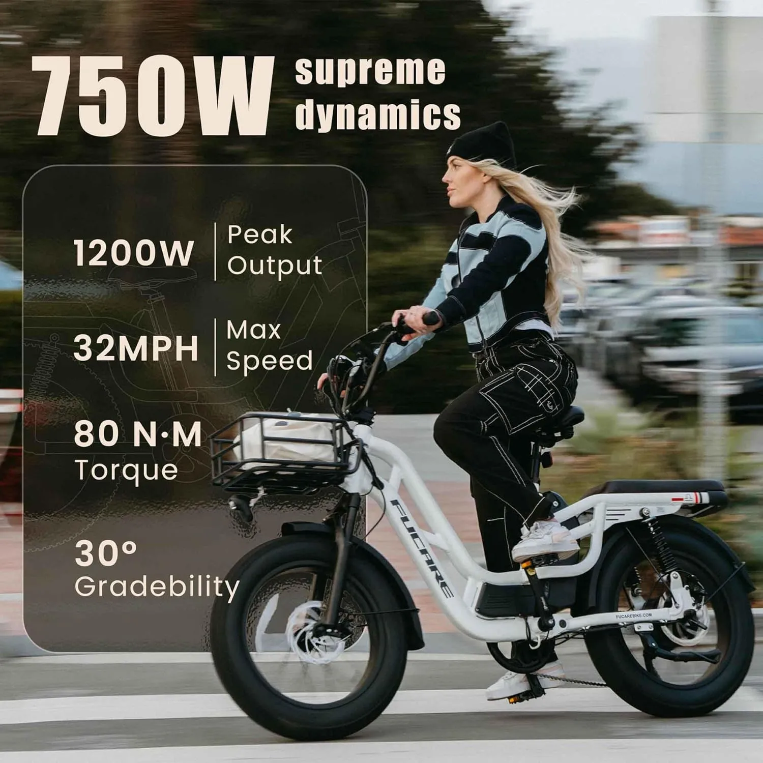 Fucare Libra 1200W Electric Bike for Adults 32MPH 48V 20Ah LG Battery EBike 80 Miles Range, Full Suspension 20"4.0" Fat Tire Adult Electric Bicycles, 400 lb Capacity, Hydraulic Brakes, UL Certified