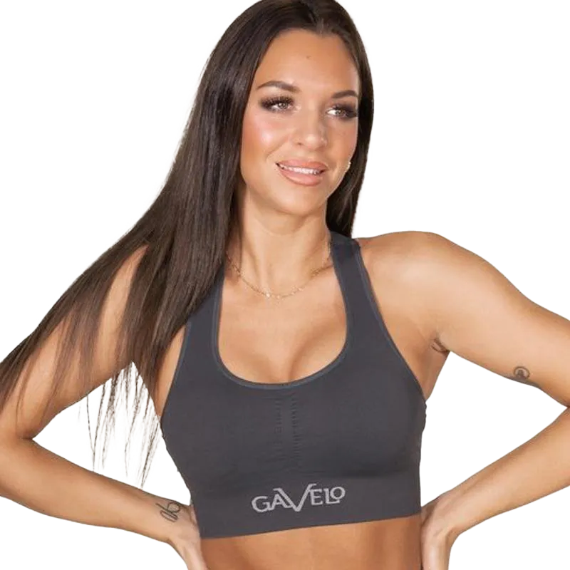 Gavelo Seamless Booster Sports Bra - Gun Metal