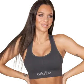 Gavelo Seamless Booster Sports Bra - Gun Metal
