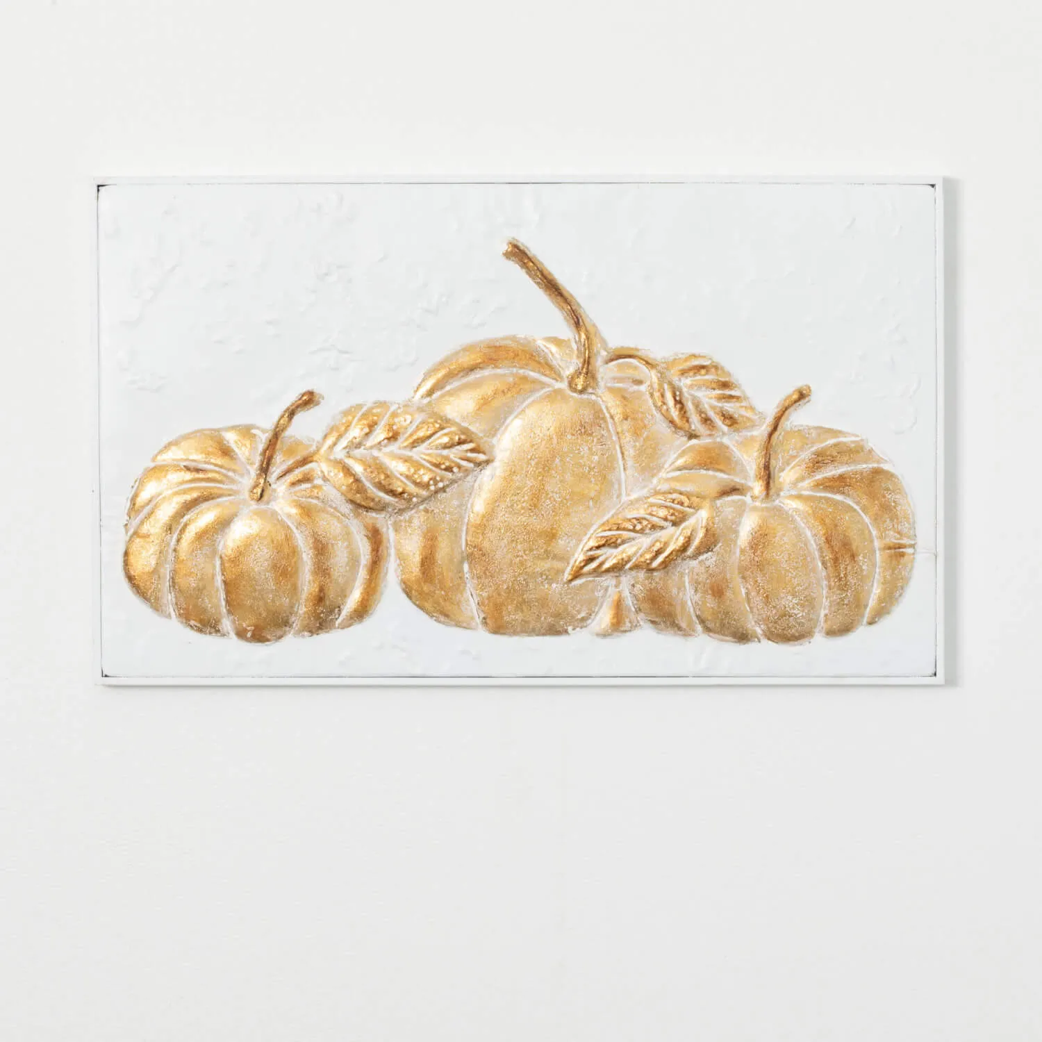 Gilded Pumpkin Metal Wall Art