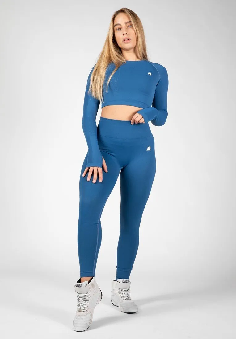 Gorilla Wear Hilton Seamless Long Sleeve - Blue