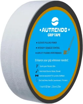 Grip Tape - Multipurpose Cloth Grip Tape for Pull Up Bars, Barbells, Dumbbells, Sports, Tools, Handles, Bats, Rackets, Yard Tools, Wire Wrap, Knife Grip, 1 Inch x 82 Feet