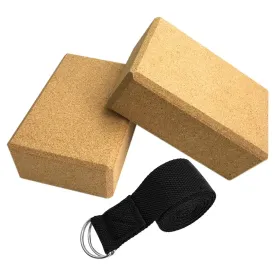 High-Density Cork Yoga Block Set