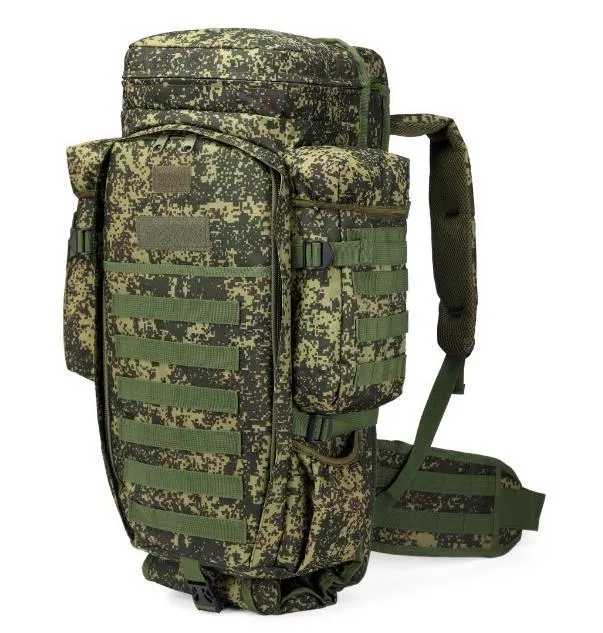 Hot-selling! Prepper 60L  Outdoor Waterproof Military Tactical Backpack with Rifle Pouch Hunting Shooting Camping Trekking Hiking Traveling
