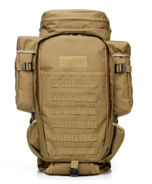 Hot-selling! Prepper 60L  Outdoor Waterproof Military Tactical Backpack with Rifle Pouch Hunting Shooting Camping Trekking Hiking Traveling