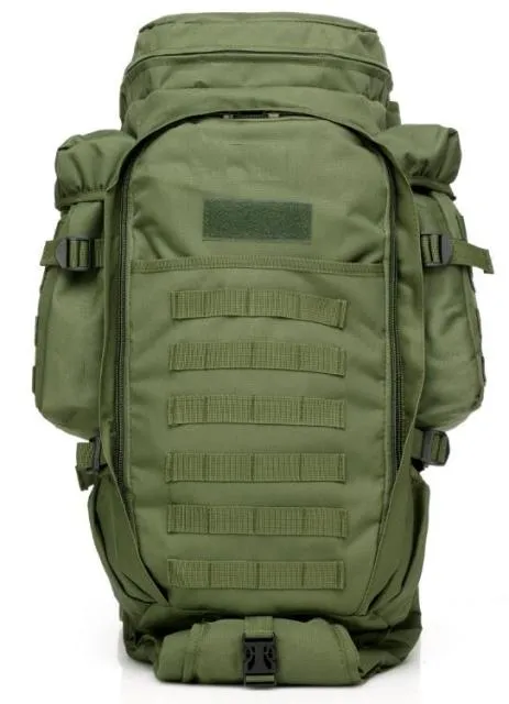 Hot-selling! Prepper 60L  Outdoor Waterproof Military Tactical Backpack with Rifle Pouch Hunting Shooting Camping Trekking Hiking Traveling