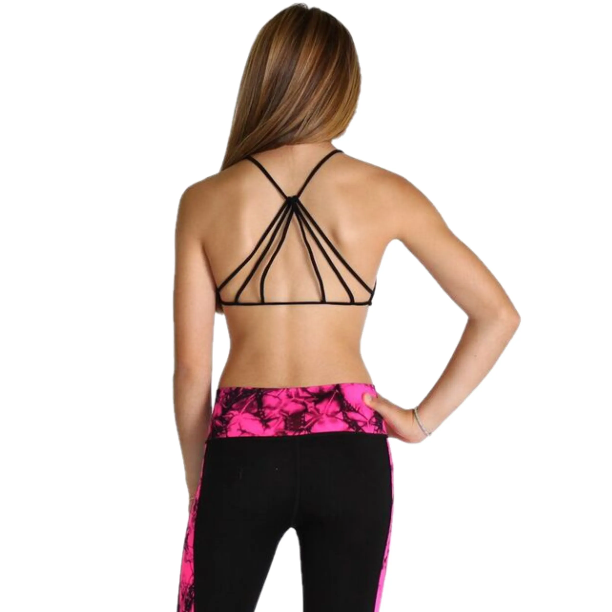 Juniors Spider Cage Back Bra Cami