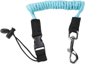 Kayak Paddle Leash, Paddle Board Leash Elastic Nylon Elastic Whit Stainless Steel Metal Clip, Paddle Leash for Inflatable Fishing Rubber Boat Canoes River Rafts Yachts Travel