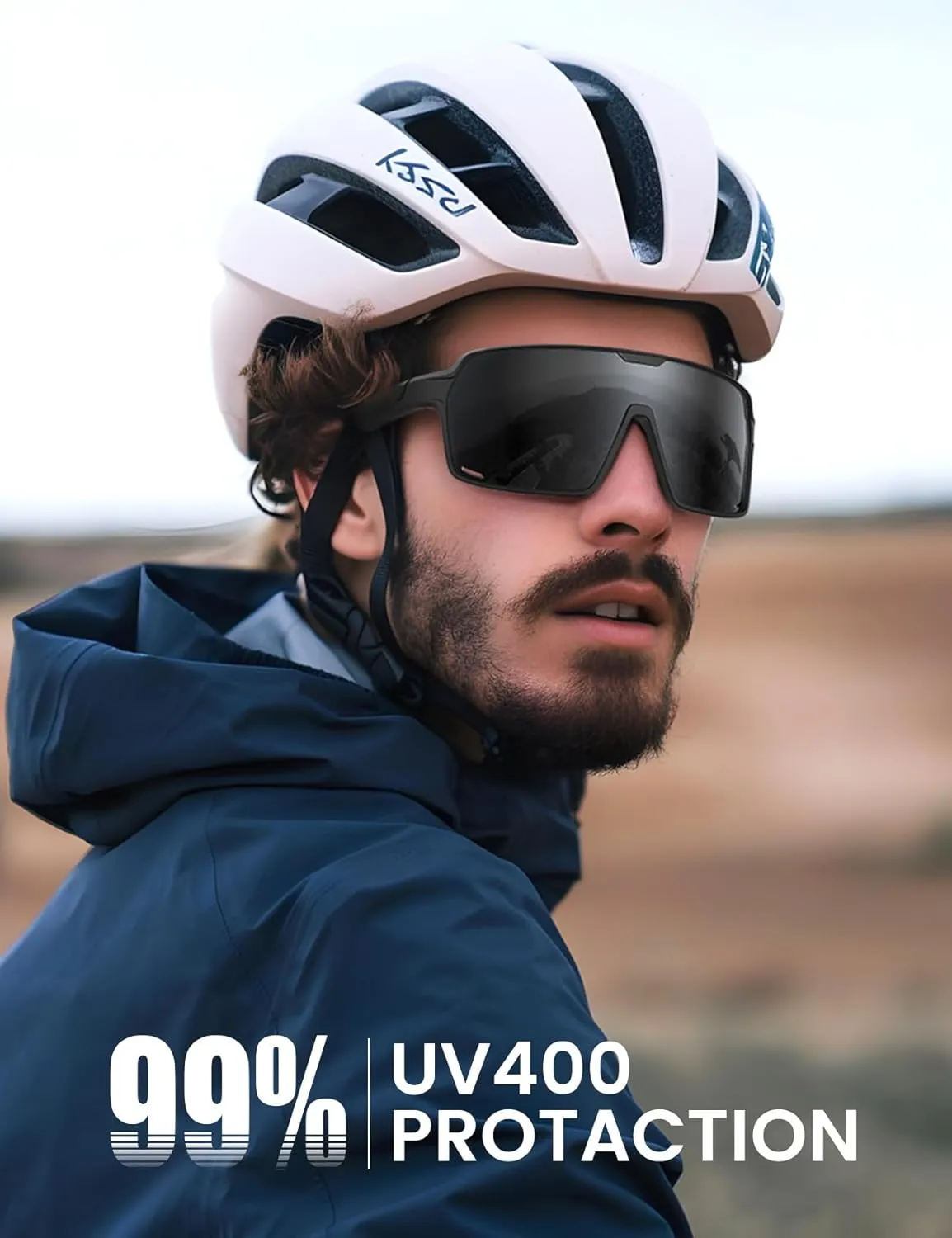 Lamicall XL Size Polarized Sports Sunglasses for Men Women, Large UV400 Protection Sun Glasses, Running Cycling Baseball